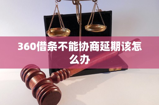 360借条不能协商延期该怎么办