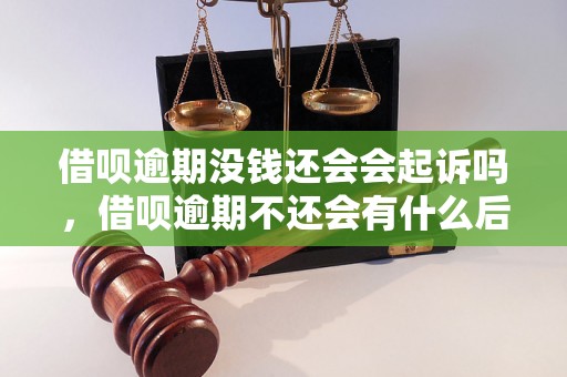 借呗逾期没钱还会会起诉吗，借呗逾期不还会有什么后果