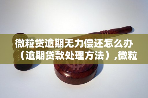 微粒贷逾期无力偿还怎么办（逾期贷款处理方法）,微粒贷逾期无力偿还如何与催收电话沟通