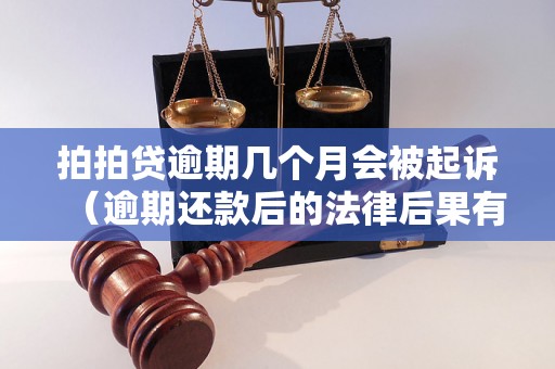 拍拍贷逾期几个月会被起诉（逾期还款后的法律后果有哪些）