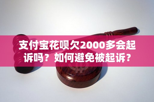 支付宝花呗欠2000多会起诉吗？如何避免被起诉？