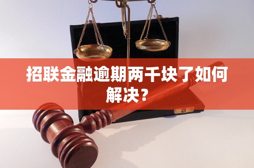 招联金融逾期两千块了如何解决？