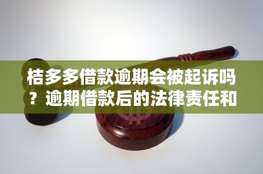 桔多多借款逾期会被起诉吗？逾期借款后的法律责任和应对方法