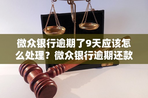 微众银行逾期了9天应该怎么处理？微众银行逾期还款9天会有什么后果？