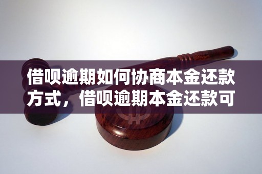 借呗逾期如何协商本金还款方式，借呗逾期本金还款可以怎么协商