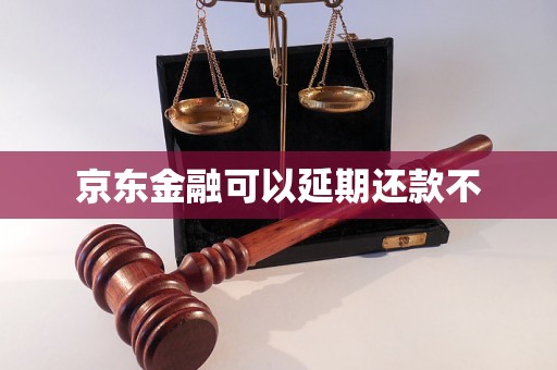 京东金融可以延期还款不