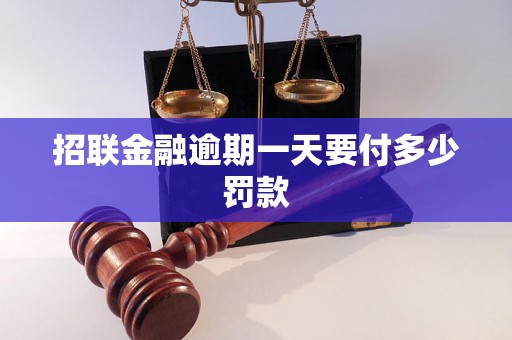 招联金融逾期一天要付多少罚款