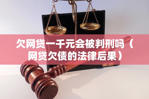 欠网贷一千元会被判刑吗（网贷欠债的法律后果）