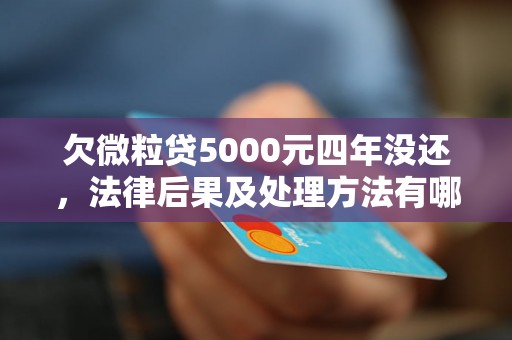 欠微粒贷5000元四年没还，法律后果及处理方法有哪些？