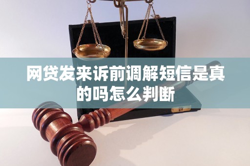 网贷发来诉前调解短信是真的吗怎么判断