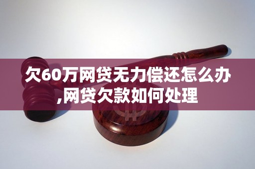 欠60万网贷无力偿还怎么办,网贷欠款如何处理