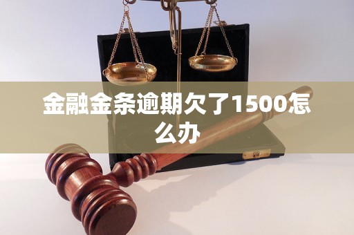 金融金条逾期欠了1500怎么办