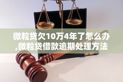 微粒贷欠10万4年了怎么办,微粒贷借款逾期处理方法