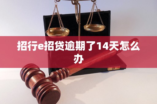 招行e招贷逾期了14天怎么办