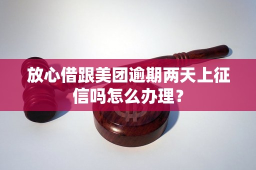 放心借跟美团逾期两天上征信吗怎么办理？