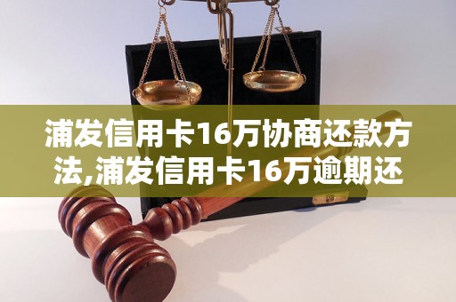 浦发信用卡16万协商还款方法,浦发信用卡16万逾期还款方案