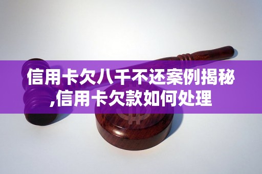 信用卡欠八千不还案例揭秘,信用卡欠款如何处理