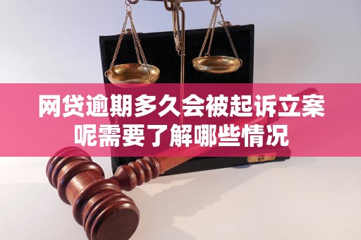 网贷逾期多久会被起诉立案呢需要了解哪些情况