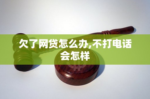 欠了网贷怎么办,不打电话会怎样