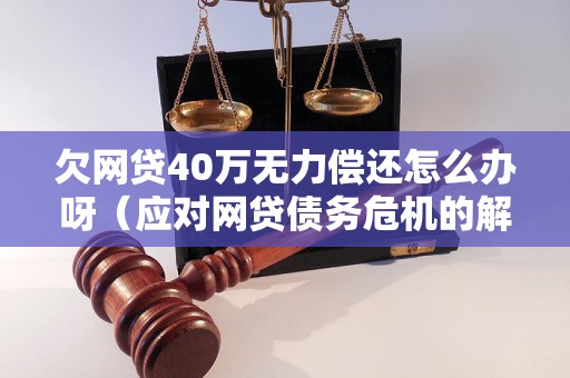 欠网贷40万无力偿还怎么办呀（应对网贷债务危机的解决方法）