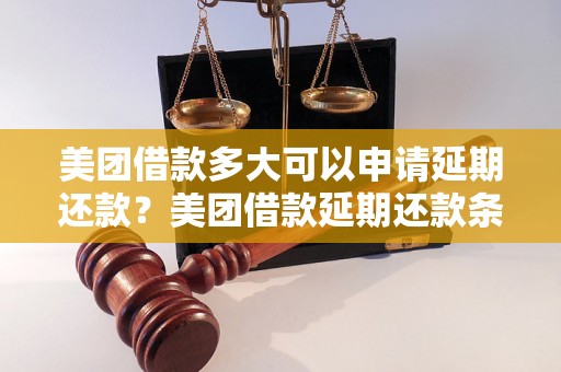 美团借款多大可以申请延期还款？美团借款延期还款条件解析