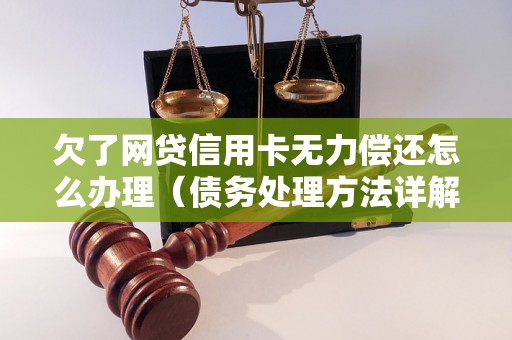 欠了网贷信用卡无力偿还怎么办理（债务处理方法详解）