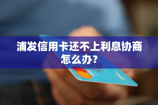 浦发信用卡还不上利息协商怎么办？