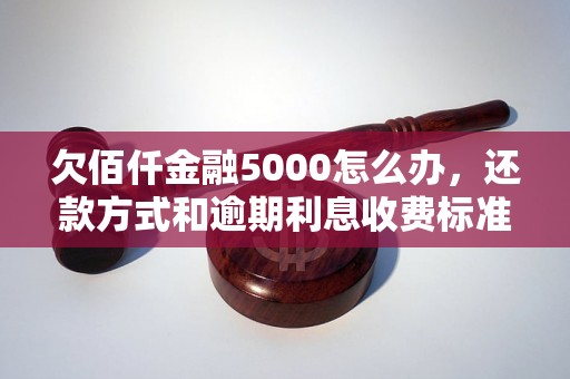 欠佰仟金融5000怎么办，还款方式和逾期利息收费标准