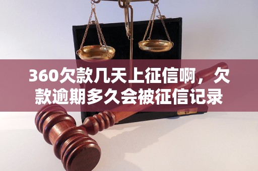 360欠款几天上征信啊，欠款逾期多久会被征信记录