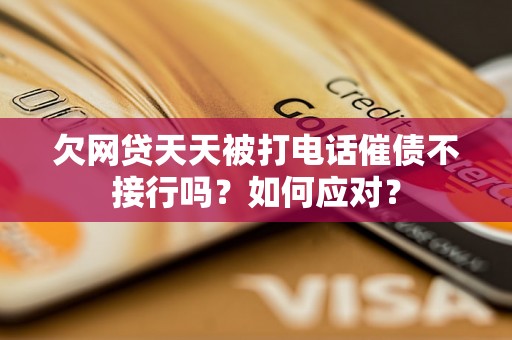 欠网贷天天被打电话催债不接行吗？如何应对？