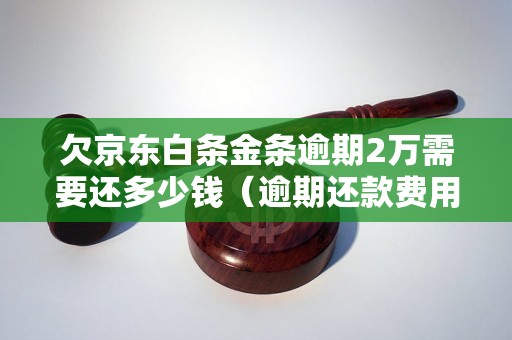 欠京东白条金条逾期2万需要还多少钱（逾期还款费用如何计算）