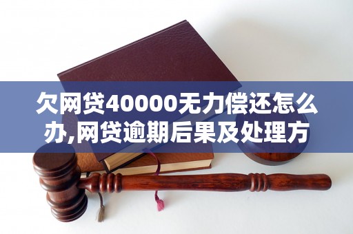 欠网贷40000无力偿还怎么办,网贷逾期后果及处理方法