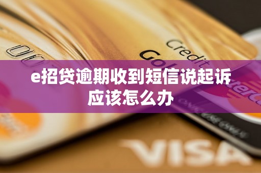 e招贷逾期收到短信说起诉应该怎么办