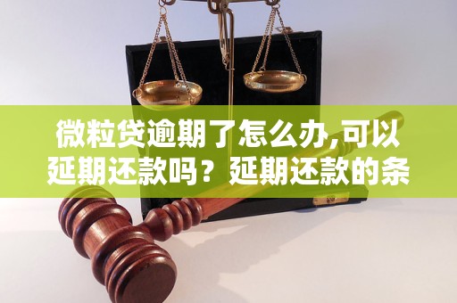 微粒贷逾期了怎么办,可以延期还款吗？延期还款的条件和流程是什么？