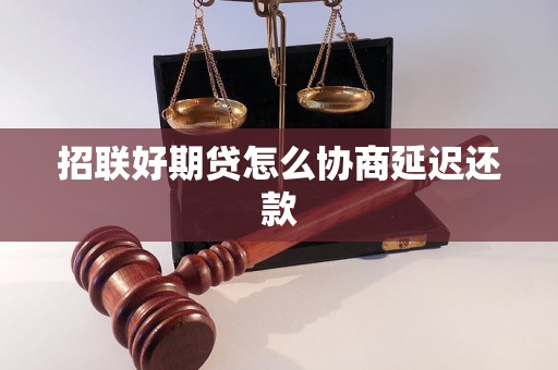 招联好期贷怎么协商延迟还款