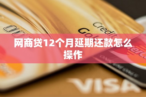 网商贷12个月延期还款怎么操作