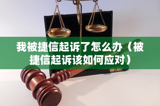 我被捷信起诉了怎么办（被捷信起诉该如何应对）