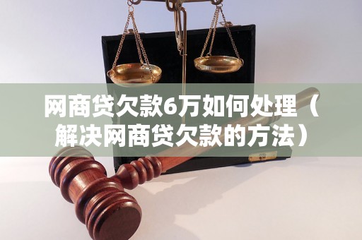 网商贷欠款6万如何处理（解决网商贷欠款的方法）