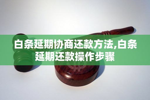 白条延期协商还款方法,白条延期还款操作步骤