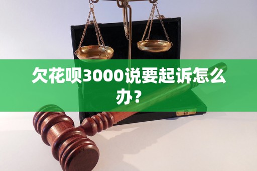 欠花呗3000说要起诉怎么办？