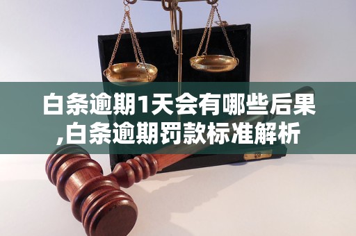 白条逾期1天会有哪些后果,白条逾期罚款标准解析