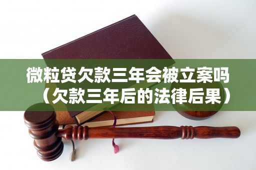 微粒贷欠款三年会被立案吗（欠款三年后的法律后果）