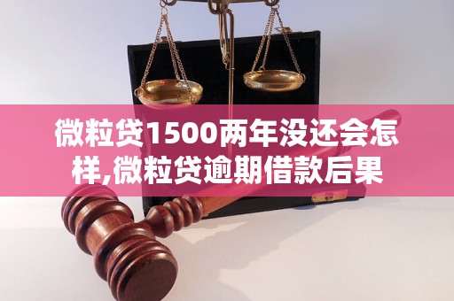 微粒贷1500两年没还会怎样,微粒贷逾期借款后果