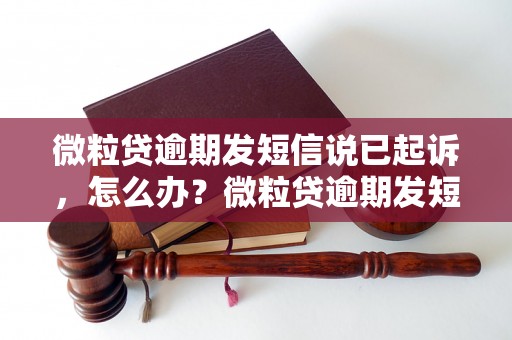 微粒贷逾期发短信说已起诉，怎么办？微粒贷逾期发短信称已提起诉讼应该如何处理？