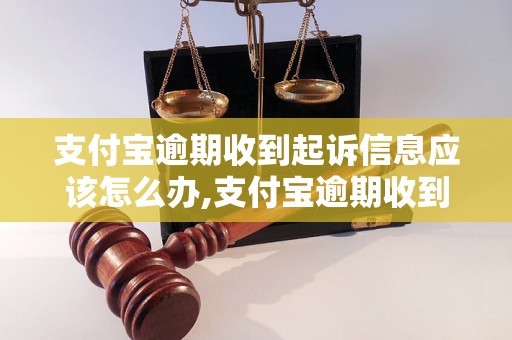 支付宝逾期收到起诉信息应该怎么办,支付宝逾期收到起诉后的解决方法