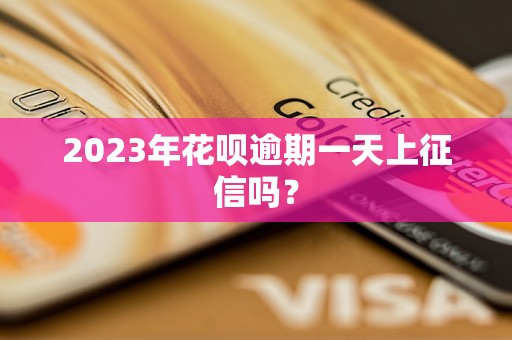 2023年花呗逾期一天上征信吗？