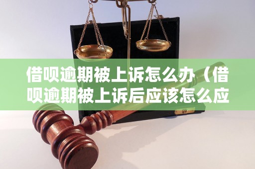 借呗逾期被上诉怎么办（借呗逾期被上诉后应该怎么应对）