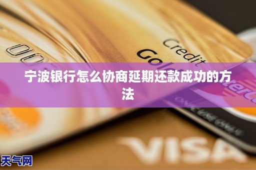 寧波銀行怎麼協商延期還款成功的