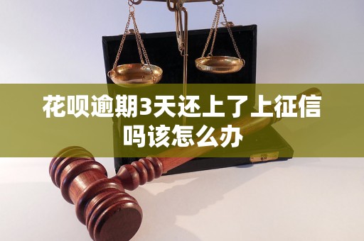 花呗逾期3天还上了上征信吗该怎么办