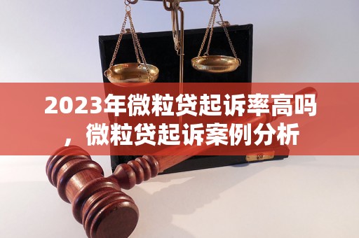 2023年微粒贷起诉率高吗，微粒贷起诉案例分析